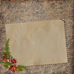 note paper on textured background