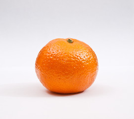 Orange mandarin on white background