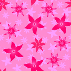 Red seamless flower background