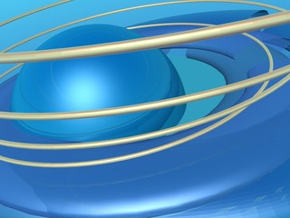 blue abstract geometric