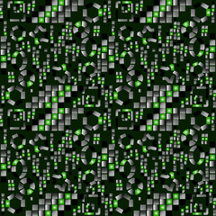 Seamless retro green vector pattern