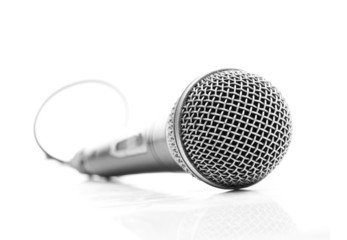 Microphone isolated on white
