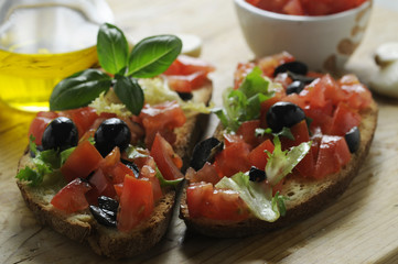 Bruschette - Antipasti italiani