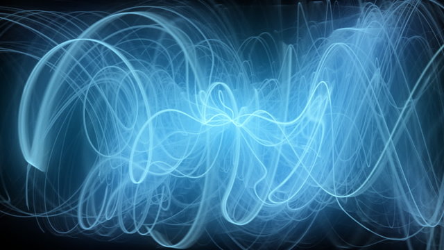slow blue waves motion background