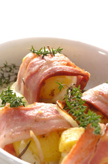 Potatoes with bacon