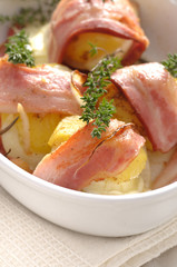 Potatoes with bacon