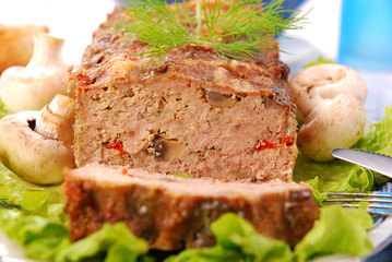 meatloaf with mushrooms and paprika