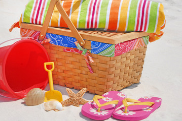 Beach picnic supplies