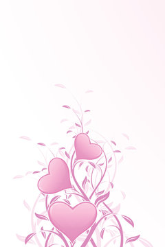 Floral Valentine's Day background