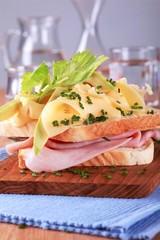Ham and cheese sandwich