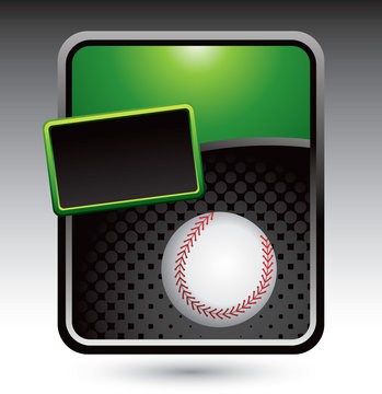 baseball green stylized advertisement