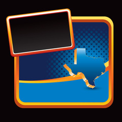 texas state icon blue halftone stylized advertisement
