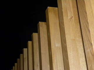 wooden fence to the night