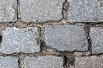Detail of a cobbled road, excellent background