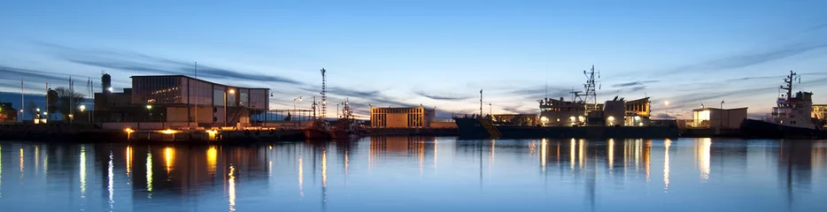 Aluminium Prints City on the water Helsingborg Harbour