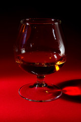 cognac on a red
