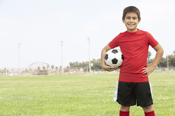 Young Girl In Football Team