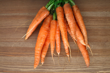 bunch of organic carrots
