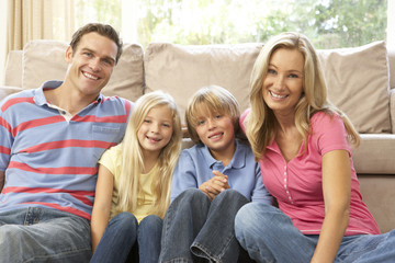 Fototapeta premium Family Relaxing At Home Together