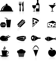 gourmet food icon set