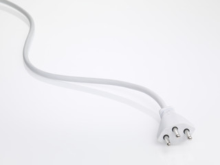 swiss isolated white powercord