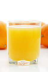 Orange juice and oranges