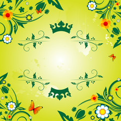 Colorful floral banner