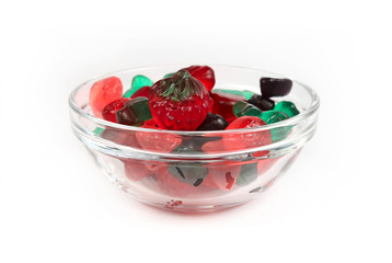 Colorful jelly candies macro