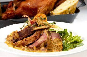 Baked duck