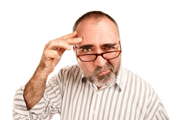 Obraz premium Confused Mature Man