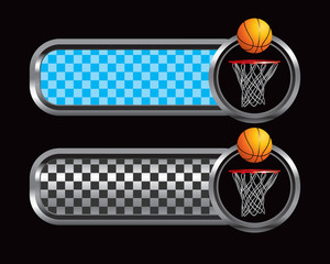 basketball hoop blue and black checkered tabs