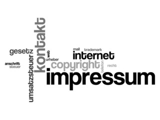 Impressum - Text Cloud