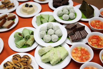 cakes at buffet dessert