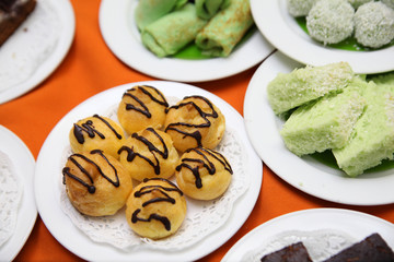 cakes at buffet dessert