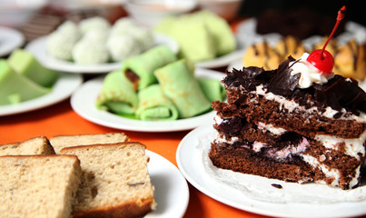 variety of cakes