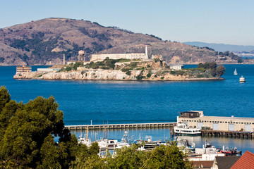 Fototapeta na wymiar Więzienie Alcatraz Wyspa Ansicht