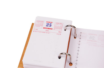 Bloc calendrier 25 décembre
