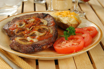 Steak with potato
