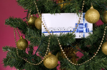 White envelope for christmas