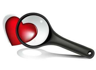 Valentine magnifying glass