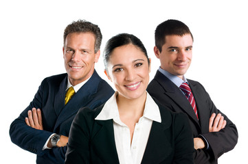 Smiling business team