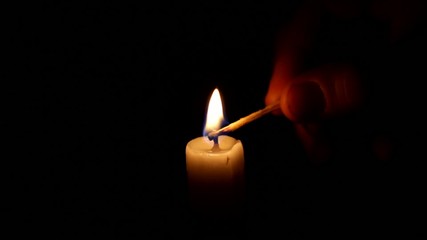 light a candle, and extinguish