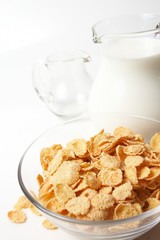 Breakfast with corn-flakes