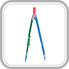 vector icon of caliper