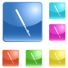 vector icons of ruling pen