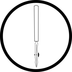 vector icon of ruling pen