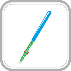 vector icon of ruling pen