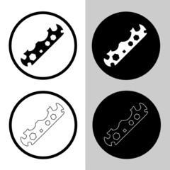 vector icons of cycle spanner