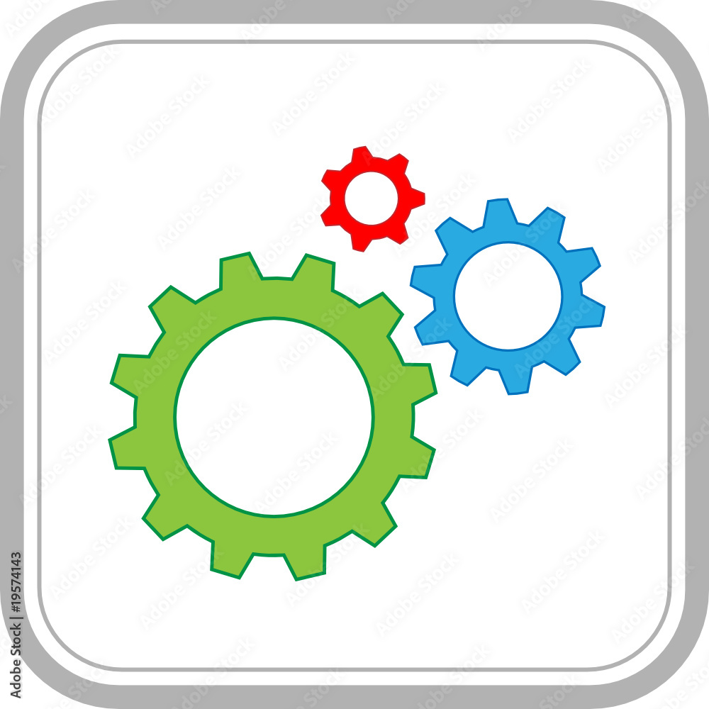 Canvas Prints vector icon of gears