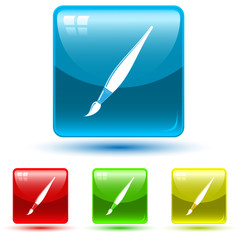 vector icon of brush